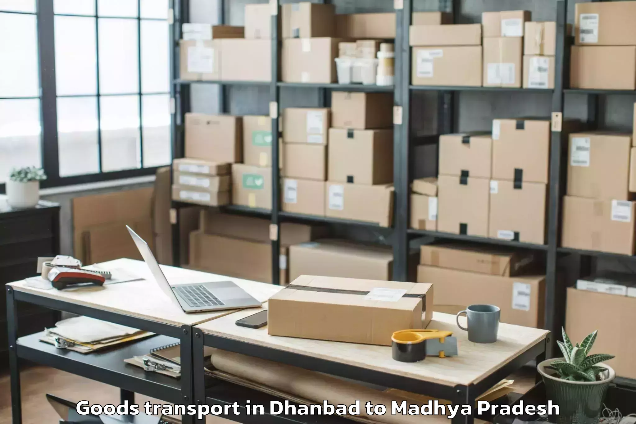 Hassle-Free Dhanbad to Gaurihar Goods Transport